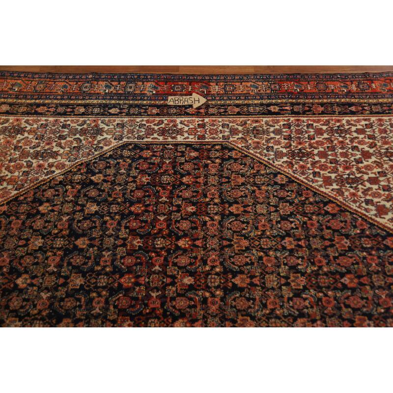 Pre-1900 Antique Vegetable Dye Senneh Persian Wool Carpet - 8'4" x 19'11"
