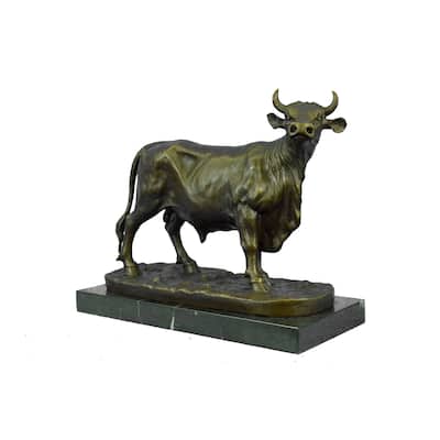Isidore Bonheur Signed Stock Market Bull Cow Statue Hot Cast Figurine Figure Art