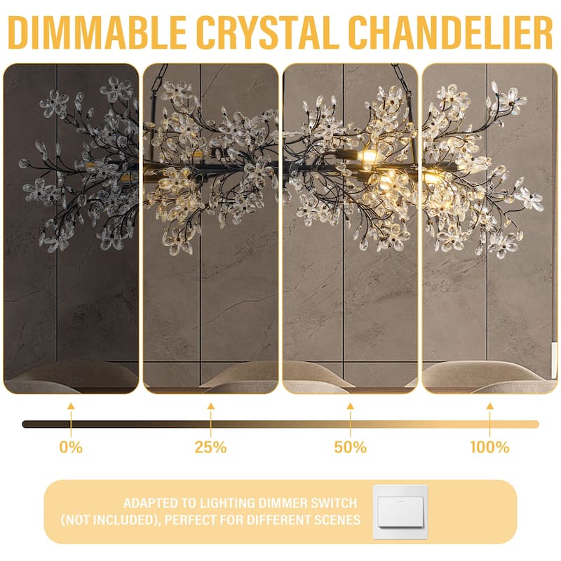 KAYLA D800/D1000/L1300 Tree Branch Chandelier Dining Pendant - Copper Color