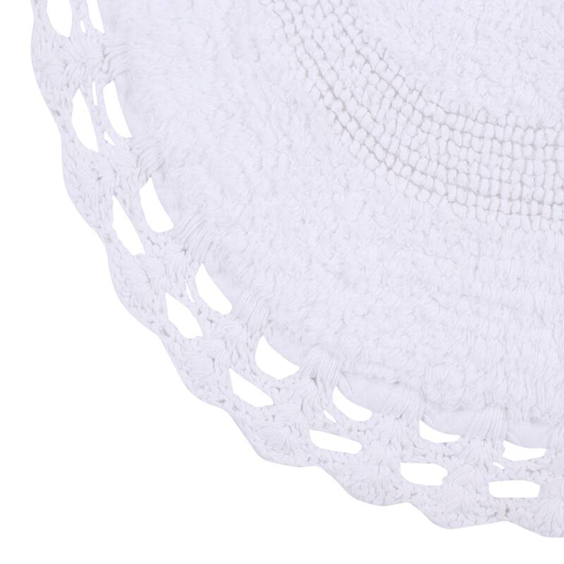Hampton Contour Rug, Cotton Soft, Water Absorbent, Non Slip U Shape Contour Rug Machine Washable 20"x20" Contour
