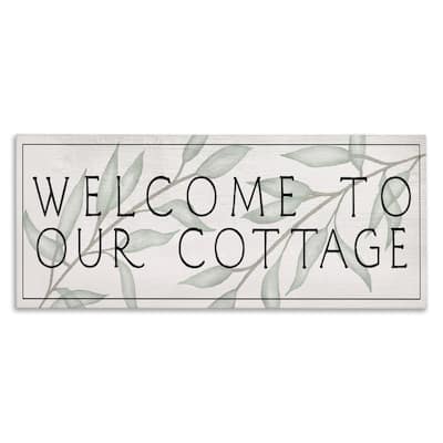 Stupell Rustic Cottage Welcome Canvas Wall Art Design By Lil' Rue