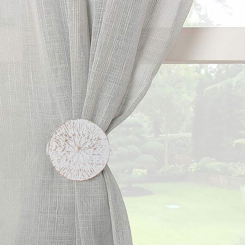 Evideco Metal Round Clip Big Size Archi Set of 2 - 2.5"L x 2.5"W x 1"D - White
