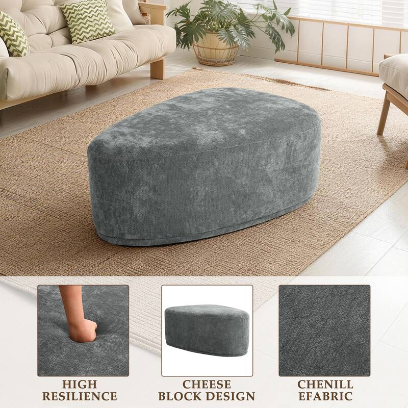 Modern Triangular Upholstered Accent Ottoman