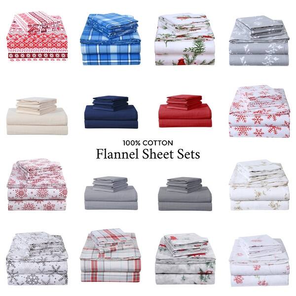 slide 1 of 148, EnvioHome Heavyweight Cotton Flannel Bed Sheet Set & Pillow Cases