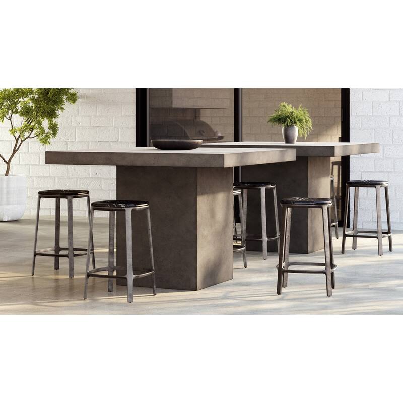 Urbia Una 59" Square Concrete Dining, Bar, and Counter Table