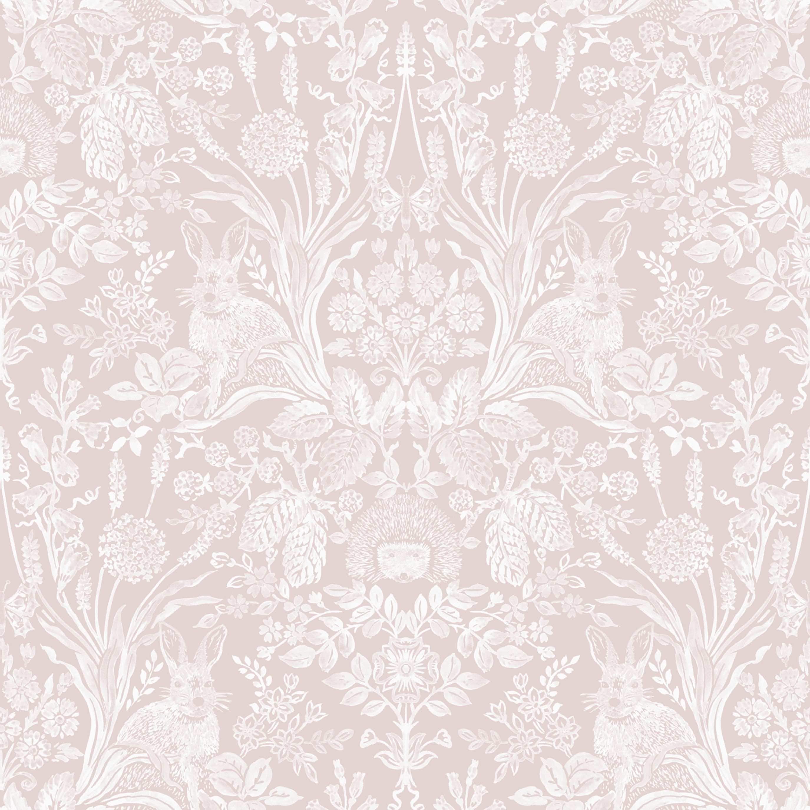 Woodland Damask Unpasted Wallpaper – 396in x 20.8in