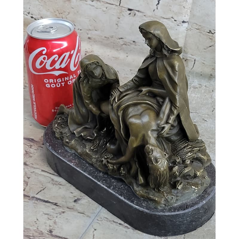The Lamentation Of Christ Jesus With Virgin Mary Saint Mary Magdalene Bronze