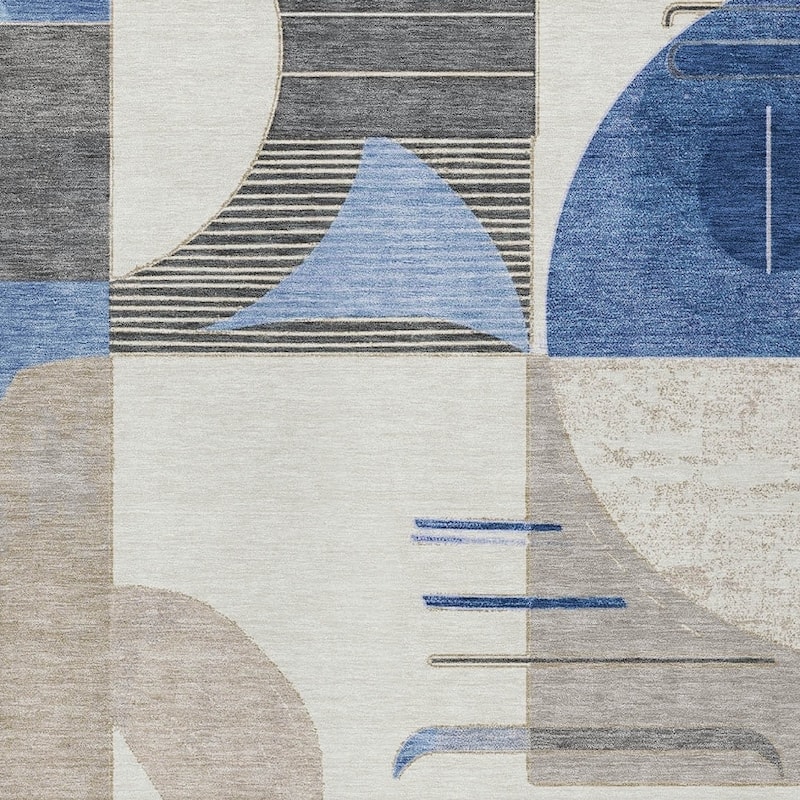 HomeRoots Geometric Modern Rectangle Outdoor Rug