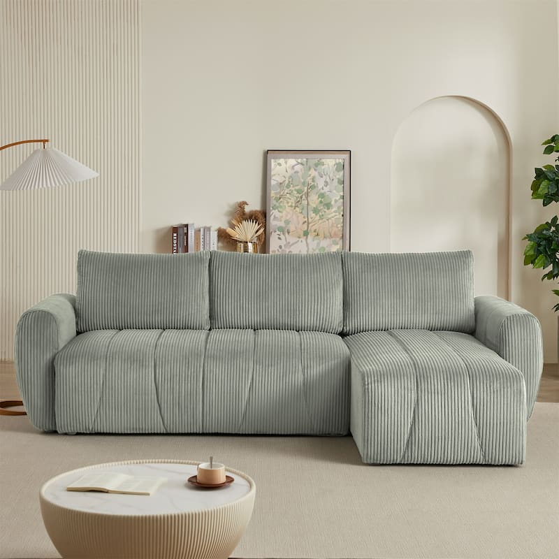 Convertible Sectional Sofa Couch - Grey