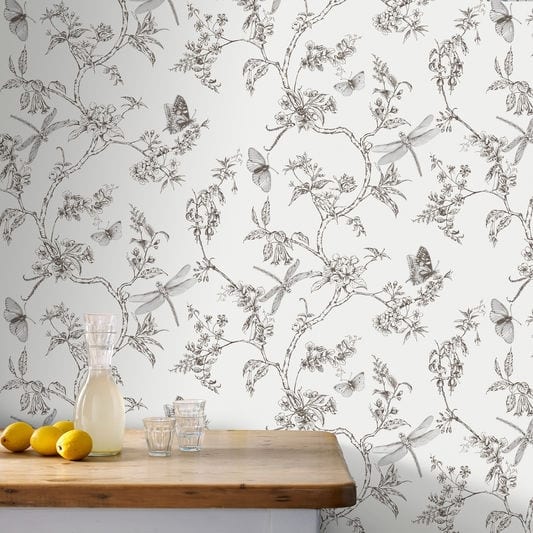 Superfresco Easy Nature Trail White Mica Wallpaper - 20.5 X 396