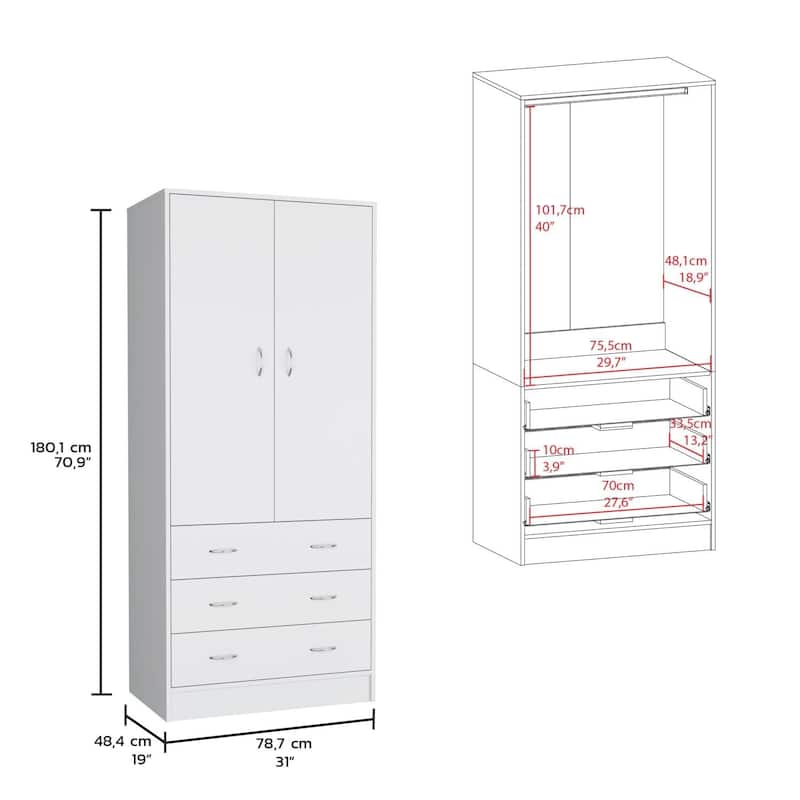 Taly 2 Doors 3 Drawers Armoire