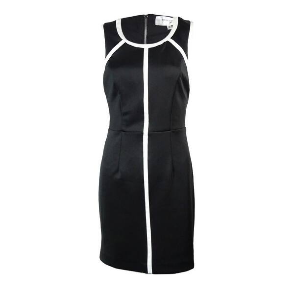 Shop W118 By Walter Baker Women S Faux Leather Trim Sheath Dress