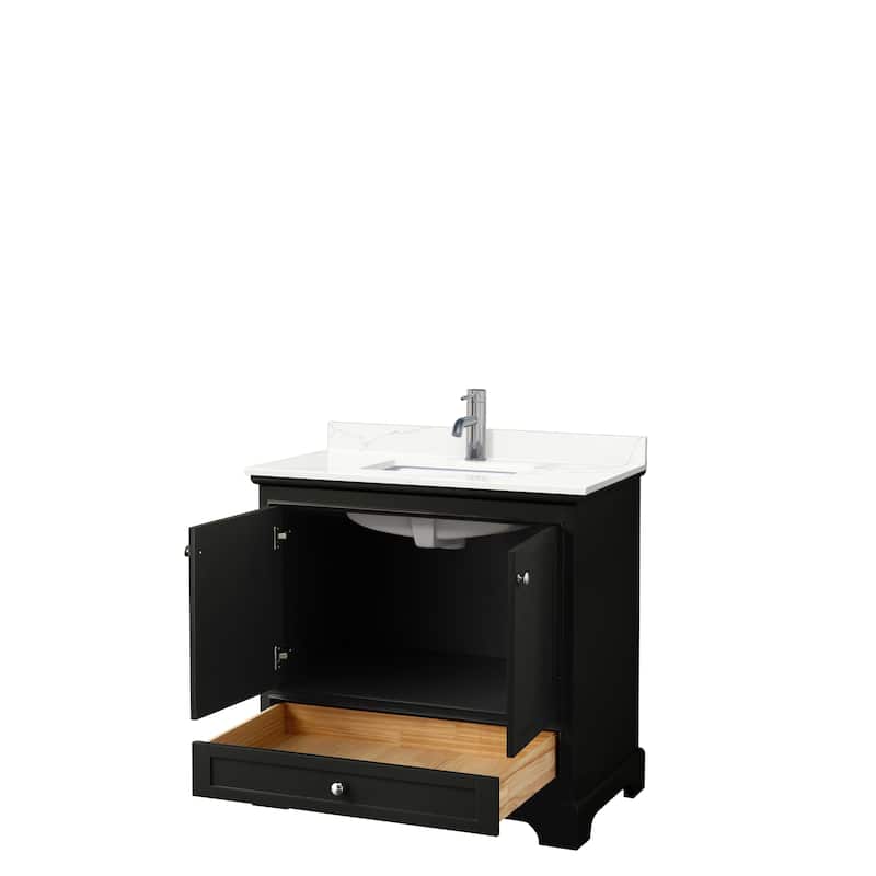 Deborah 36-inch Single Vanity, Quartz Top
