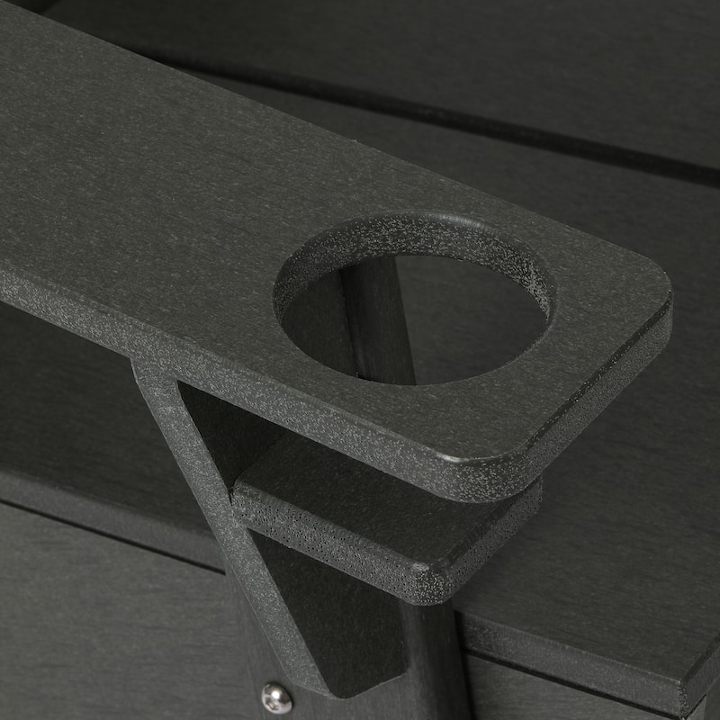 Coastin Modern Poly Adirondack Chair (Set of 4), Black