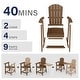 preview thumbnail 18 of 47, WINSOON 3PCs Tall Adirondack Chairs, Weather Resistant HIPS Balcony Chairs with Connecting Tray and Umbrella Hole