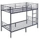 preview thumbnail 23 of 23, Iron Bed Bunk Bed with Ladder for Kids Twin Size White