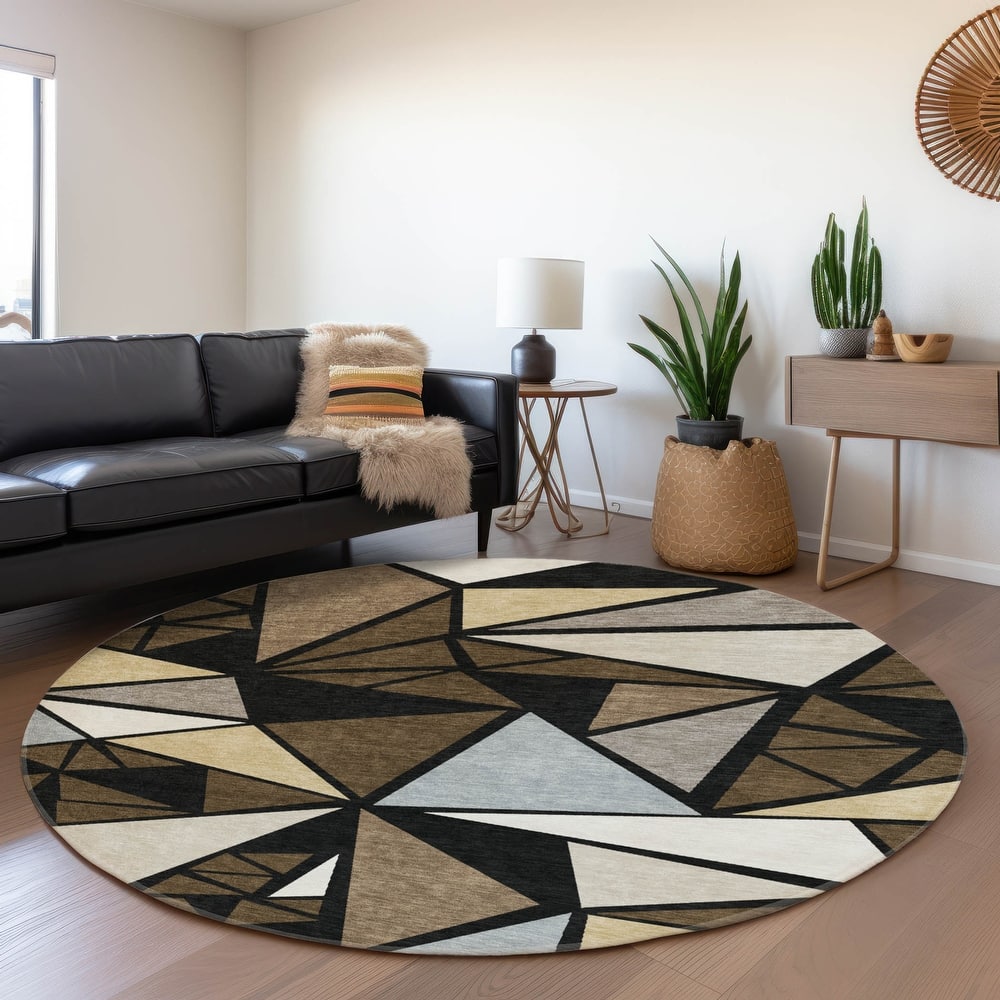 Premium Washable Super Soft Contemporary Mosaic Mayfield Rug