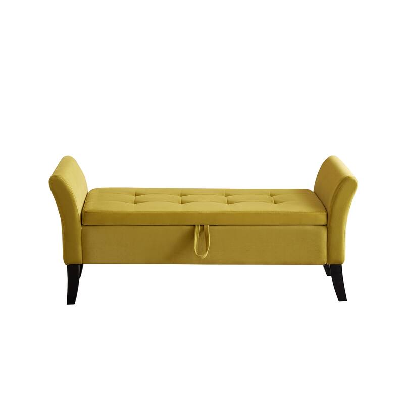 51.5" Velvet Bench with Storage