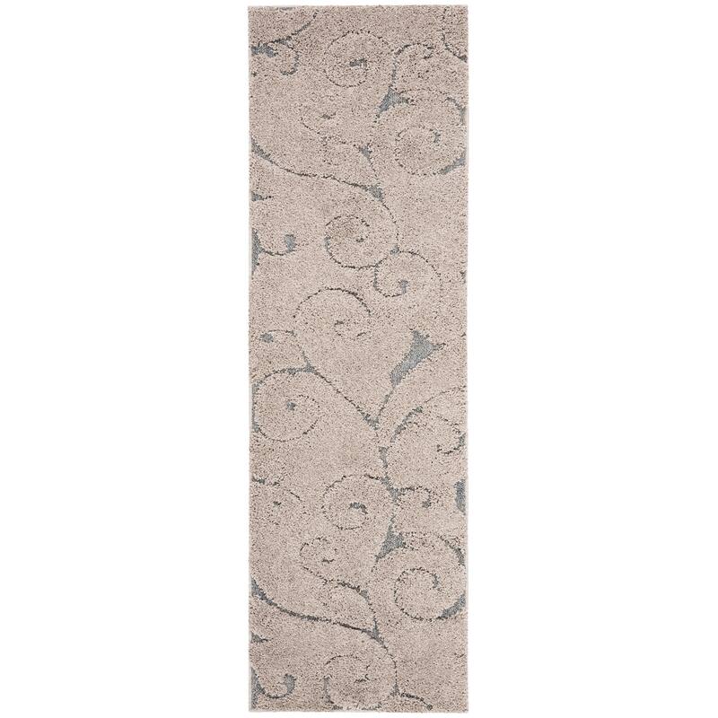 SAFAVIEH Florida Shag Shahin Scroll 1.2-inch Thick Textured Rug