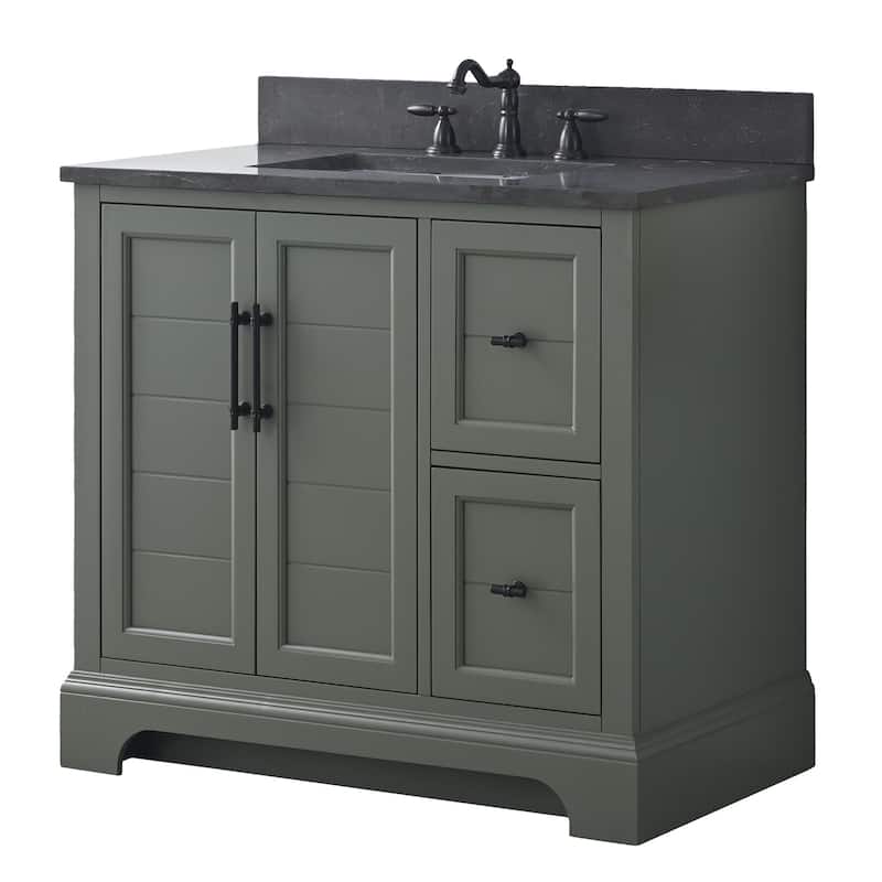 Vanity Art 36" Single Sink Bathroom Vanity with Top & Backsplash