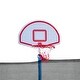 preview thumbnail 10 of 9, 15 ft. Blue Galvanized Anti-Rust Outdoor Round Trampoline with Basketball Hoop with Ladder and Enclosure Net