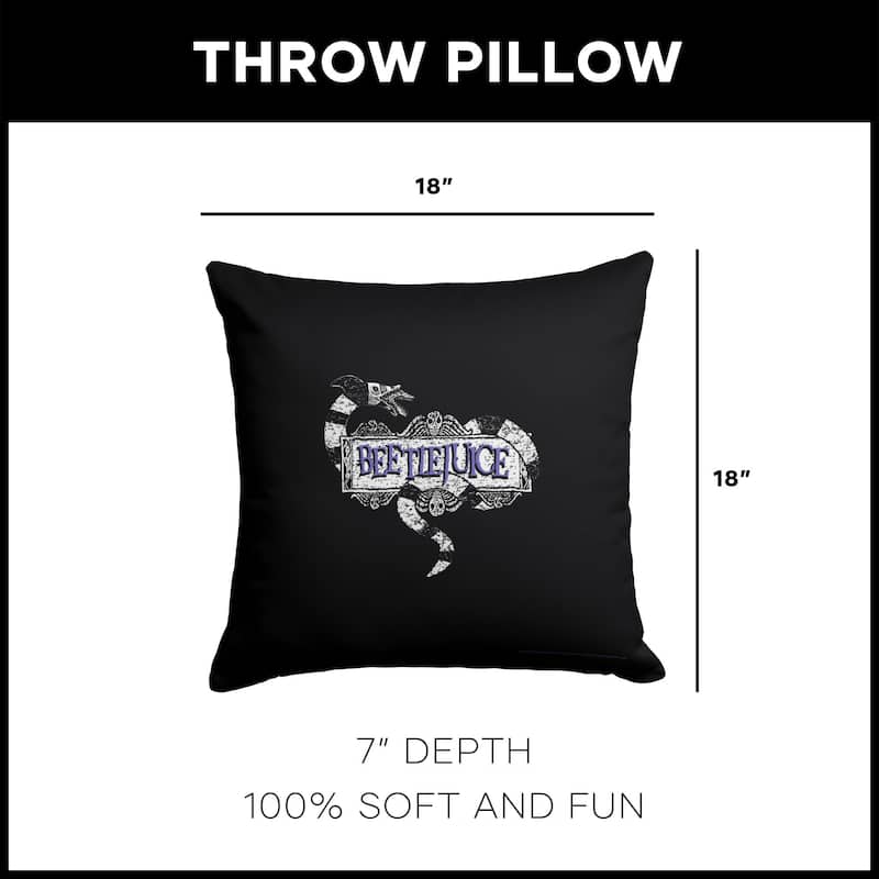 Warner Brothers Beetlejuice 18 Inch Throw Pillow