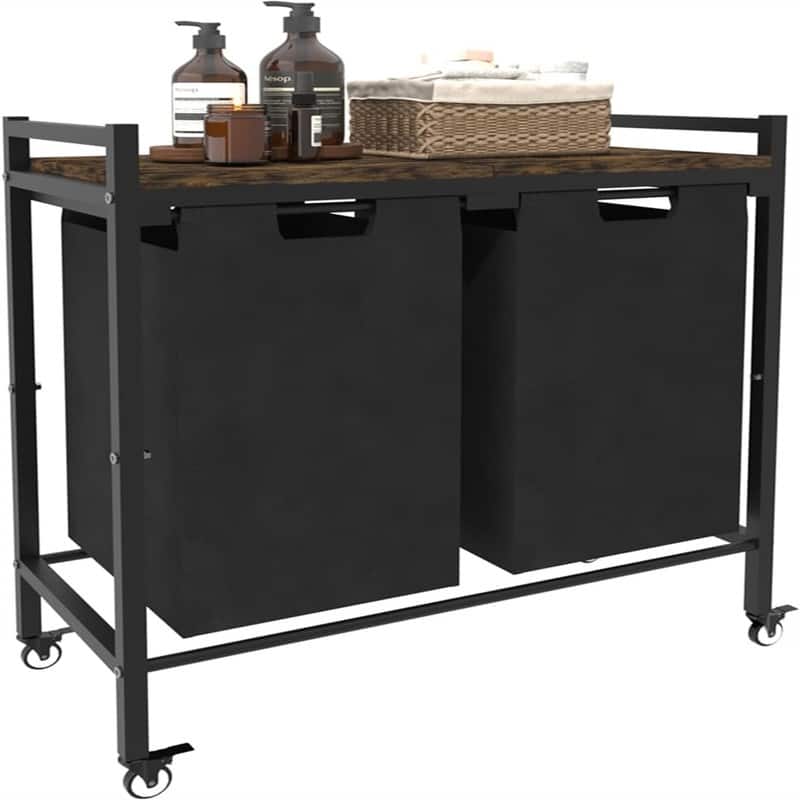 Laundry Hamper with Wheels - 27"L x 13"W x 31"H