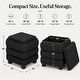 preview thumbnail 6 of 30, Aria Home Tessa Storage Ottoman Cube with Tray Top Seat Bench