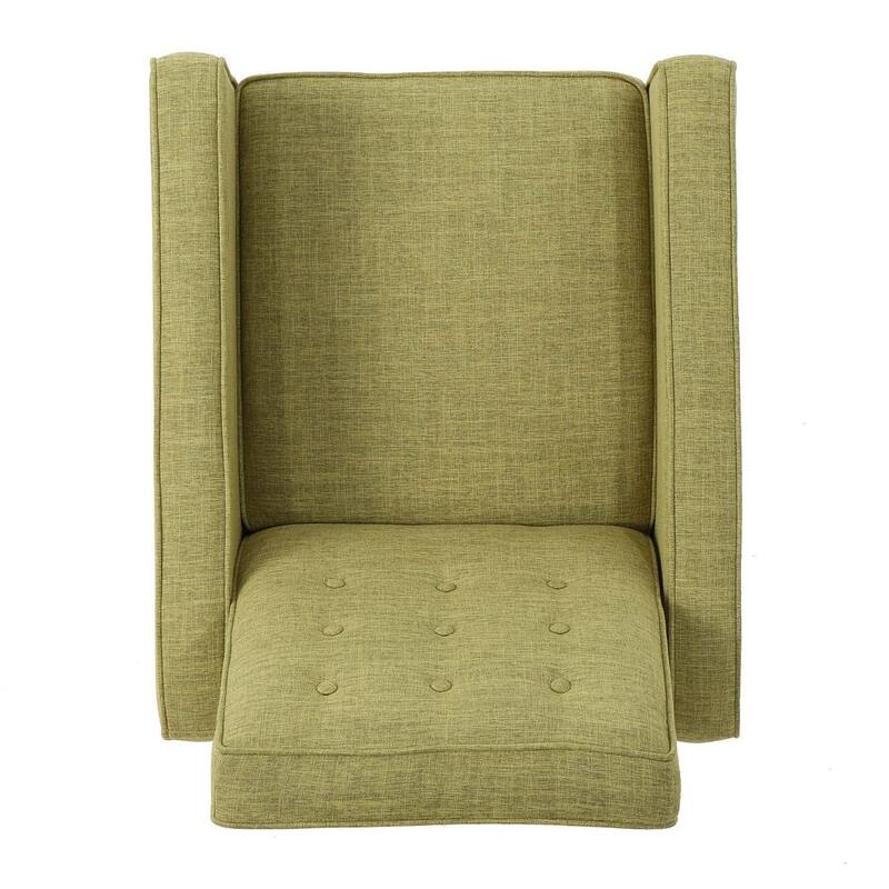 Mid-Century Modern Fabric Recliner Chair with Birch Legs by Christopher Knight Home