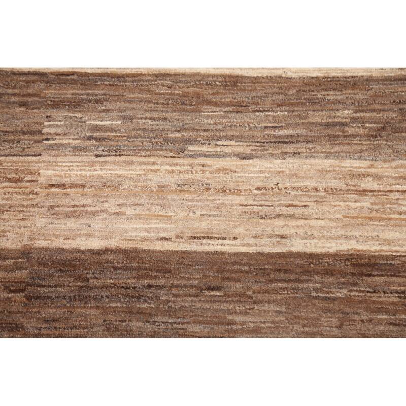 Striped Gabbeh Kashkoli Wool Area Rug Hand-knotted Contemporary Carpet - 2'9" x 4'2"