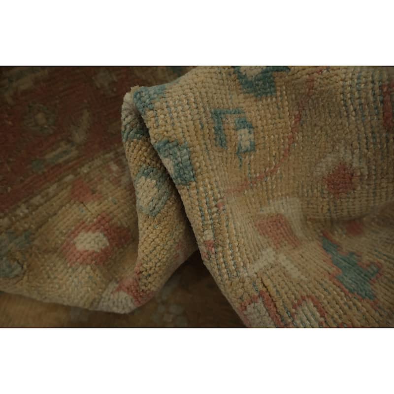 Hand Knotted Oriental 100% Wool Carpet Traditional All-Over Brown Ziegler Area Rug - 3' 9'' X 1' 11''