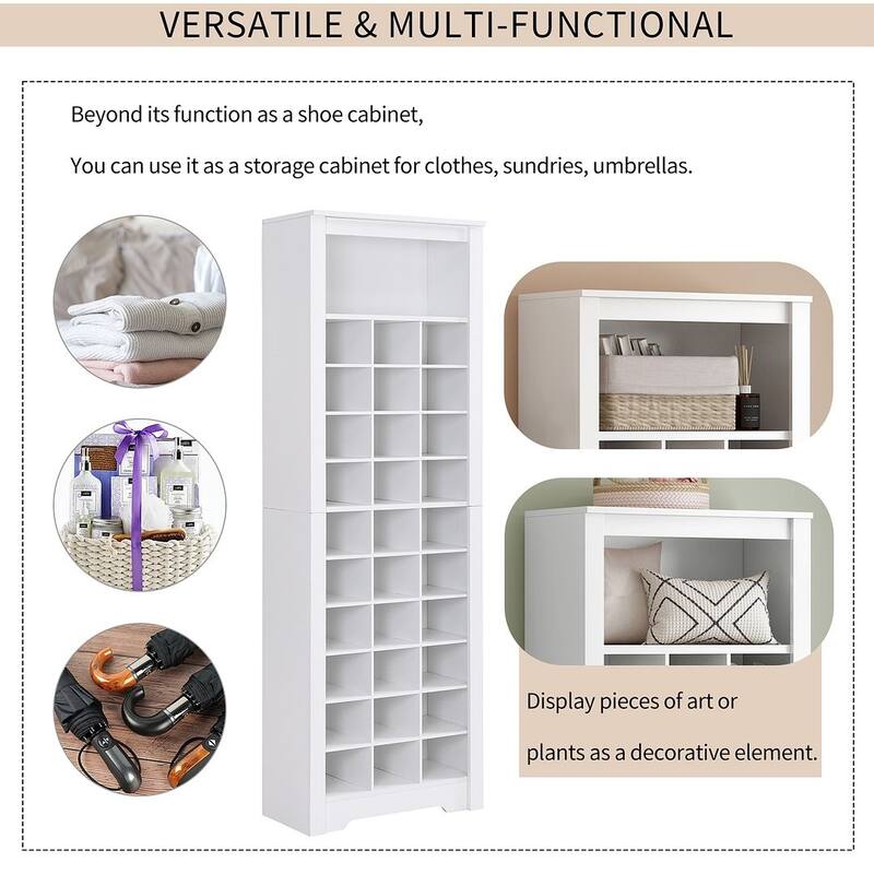 30 Pair Shoe Storage with Multiple Storage Capacity