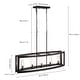 preview thumbnail 17 of 21, 5-Light Mid-Century Modern Industrial Linear Kitchen Island Pendant Vintage Rectangle Glass Chandelier