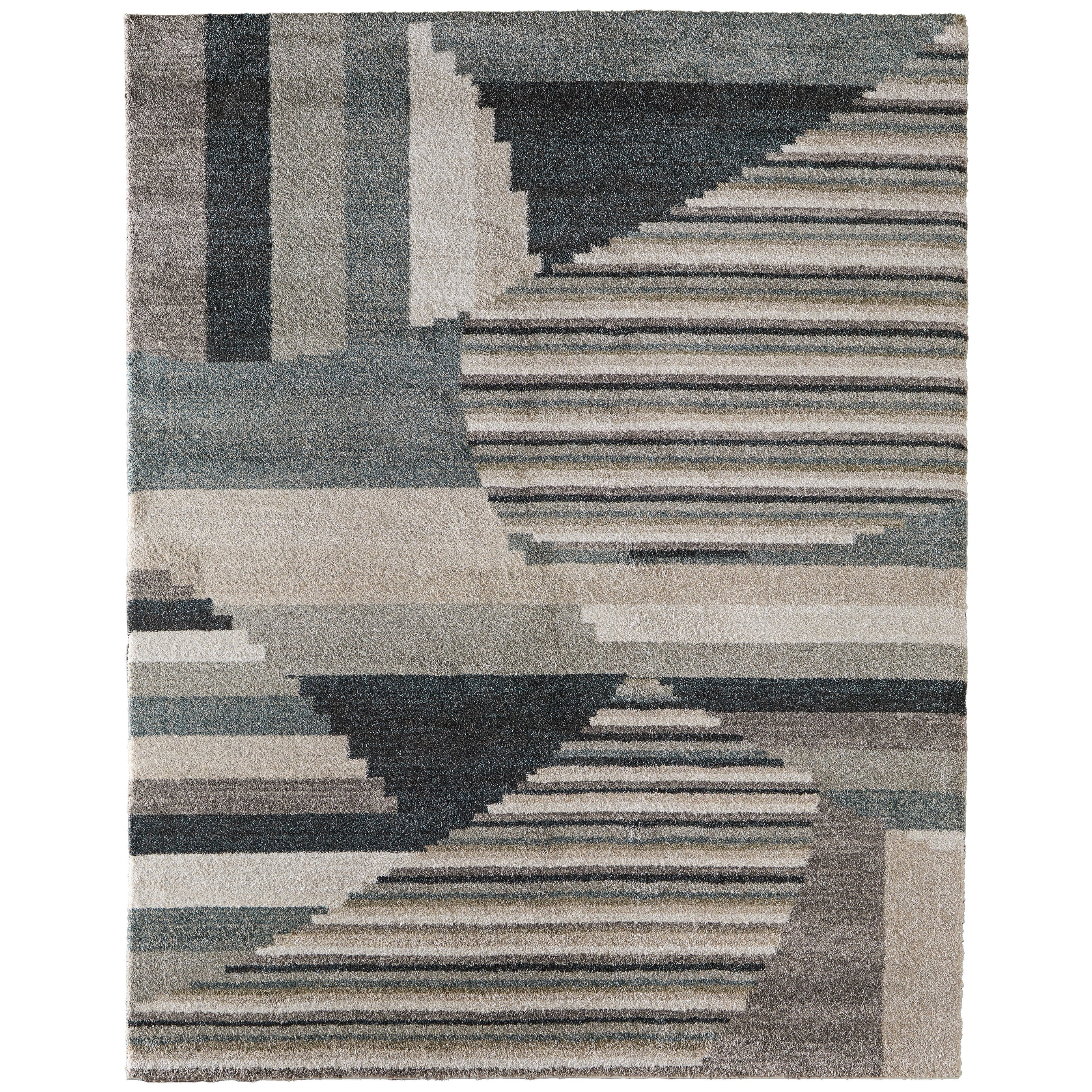 Grand Bazaar Maddon Machine Made Abstract Modern Area Rug
