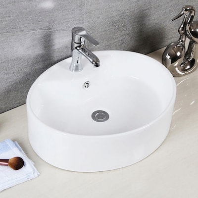 SAFAVIEH Solea Delle Porcelain Ceramic Vitreous Oval 20 Inch White Bathroom Vessel Sink - 20.1" x 16.7" x 5.9" - 20Wx17Dx6H