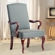 preview thumbnail 4 of 22, Copper Grove Casalis Cherry Finish Gooseneck Accent Chair