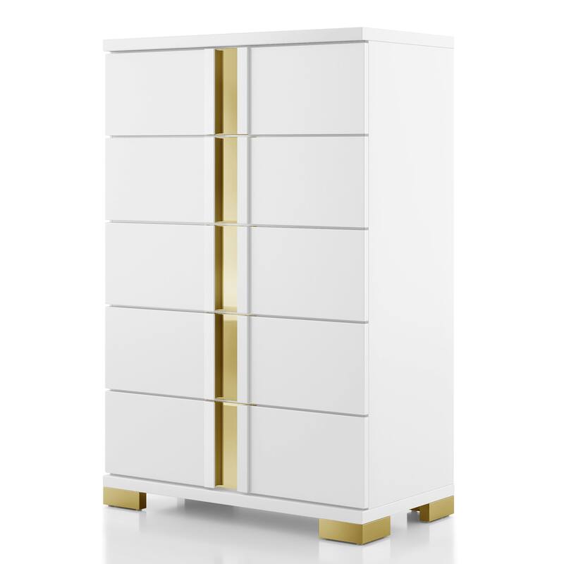 Furniture of America Halifax Modern Wood 5-Drawer Chest