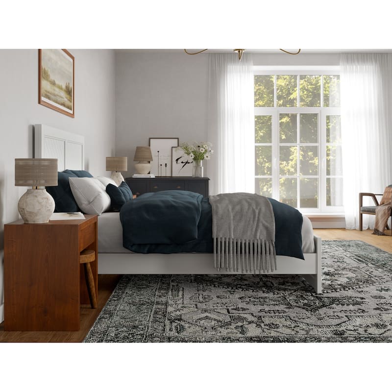 Berkshire Queen Low Profile Platform Bed with Matching Footboard