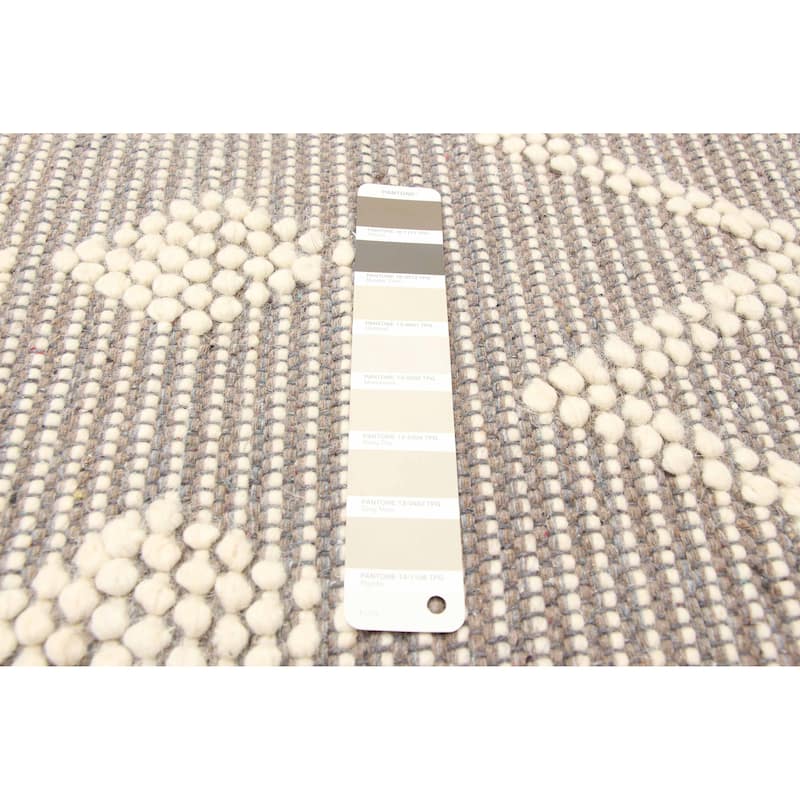 ECARPETGALLERY Braid weave Sienna Brown Wool Rug - 5'11 x 9'1