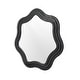preview thumbnail 10 of 11, Glitzhome 33.5"D Modern Black Tripled Wood Frame Wavy Wall Mirror