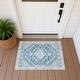 preview thumbnail 60 of 101, Machine Washable Indoor/ Outdoor Traditional Mankato Chantille Rug Teal - 1'8" x 2'6"
