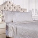 preview thumbnail 5 of 26, Superior Italian Paisley Cotton Blend 600 Thread Count Bed Sheet Set California King - White