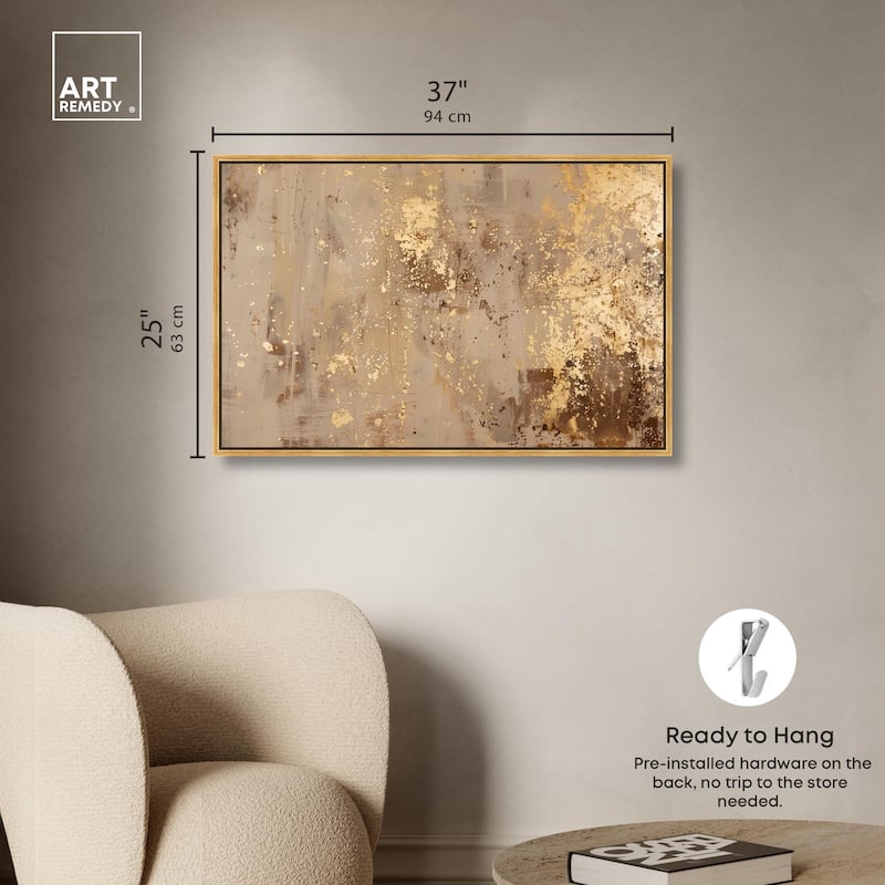 Gilded Dust Canvas by Art Remedy