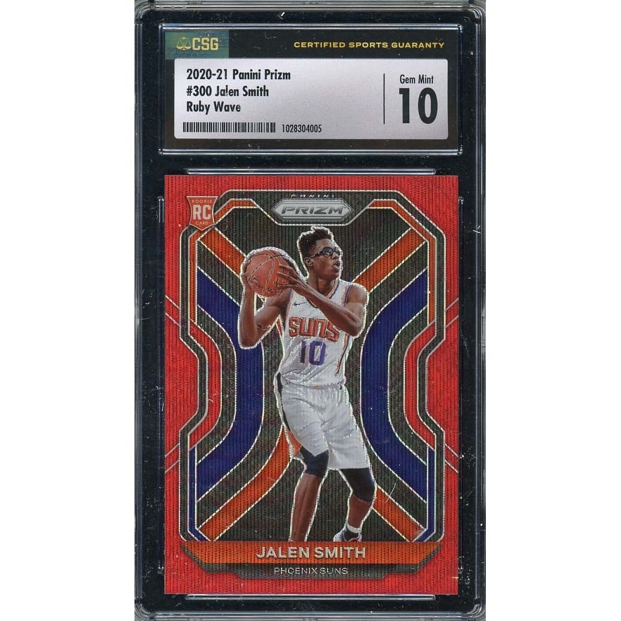 Jalen Smith 2020 Panini Prizm Ruby Wave Baseball Rookie Card RC #300 CSG 10 - 8'6" x 11'6"