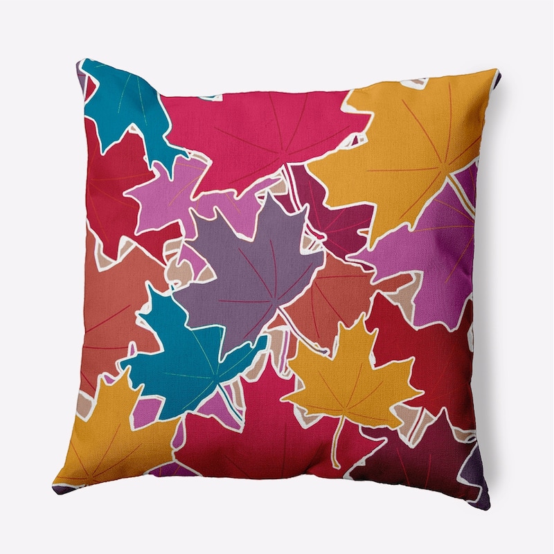Leaf Pile Accent Pillow - Larkspur - 16" x 16"