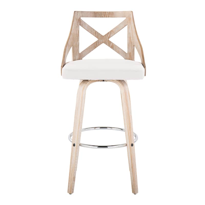 The Gray Barn Charlotte 30" Fixed-Height Bar Stool with Bent Wood Legs (Set of 2)