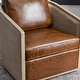 preview thumbnail 53 of 165, KINWELL 31"W Oak Frame Upholstered Swivel Barrel Armchair