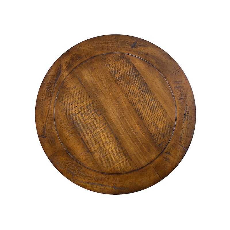 Magnussen Home Bay Creek Toasted Nutmeg Round Accent End Table - 18''W x 18''D x 24''H