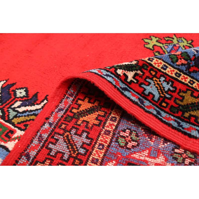 ECARPETGALLERY Hand-knotted Royal Maroc Red Wool Rug - 5'9 x 8'0