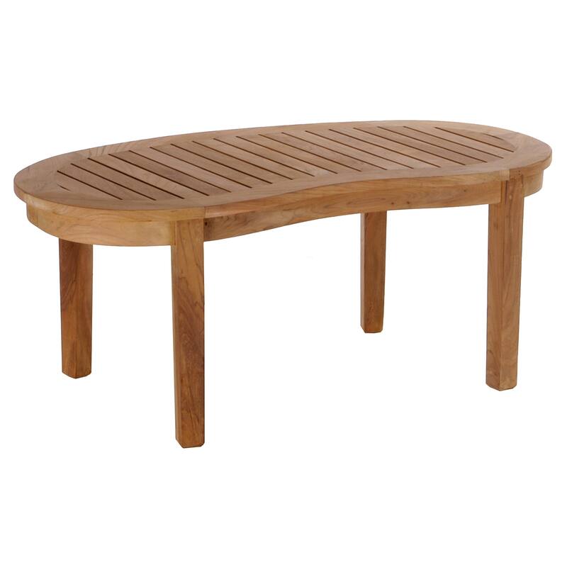 Chic Teak Peanut Teak Wood Outdoor Patio Coffee Table